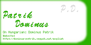 patrik dominus business card